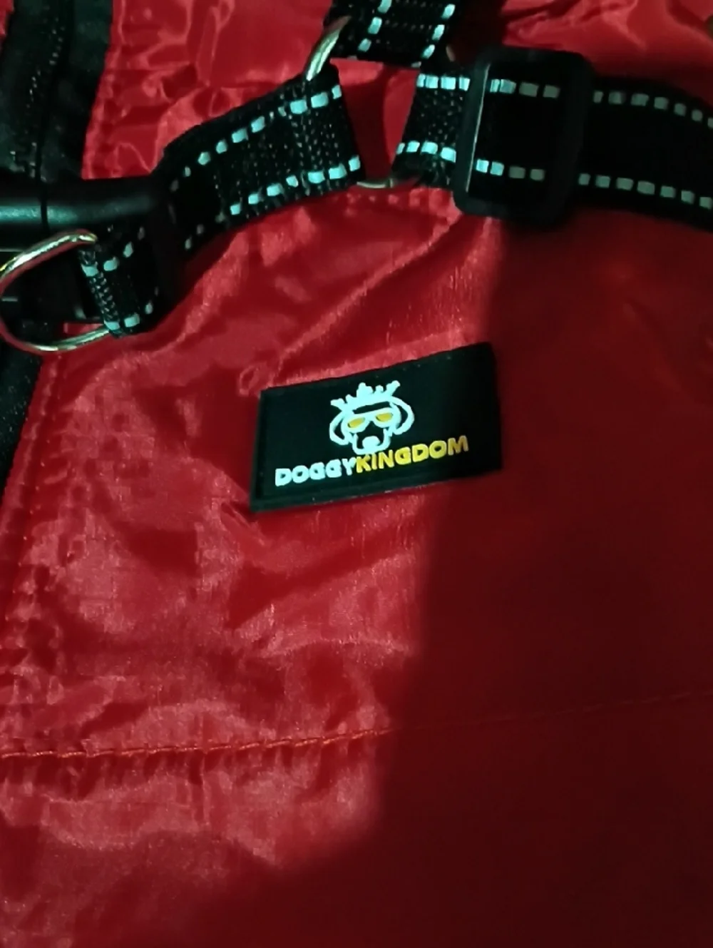 Red Reflective Dog Harness Vest with Front Zipper -